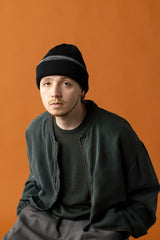 CUFF KNIT CAP / SHADOW LINE / WHITE＆BK