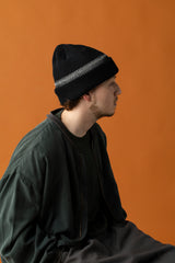 CUFF KNIT CAP / SHADOW LINE / WHITE＆BK