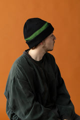 CUFF KNIT CAP / SHADOW LINE / GREEN＆BK