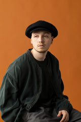 BASQUE CASQUETTE / FULLED WOOL / BLACK