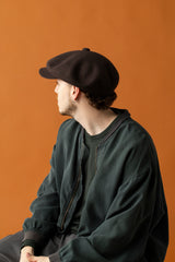 BASQUE CASQUETTE / FULLED WOOL / BROWN