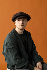BASQUE CASQUETTE / FULLED WOOL / BROWN