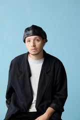 575SL CASQUETTE / SYNTHETIC LEATHER  / BLACK