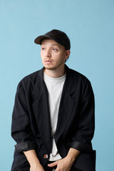 DEEP 6 PANEL CAP / SYNTHETIC LEATHER / BLACK