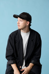 DEEP 6 PANEL CAP / SYNTHETIC LEATHER / BLACK