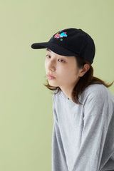 WHOPOP / 6 PANEL CAP / 80S / BLACK