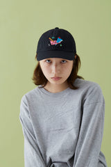 WHOPOP / 6 PANEL CAP / 80S / BLACK
