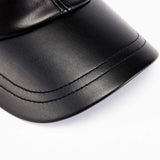 6 PANEL CAP / SYNTHETIC LEATHER / BLACK