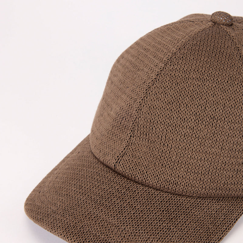 DEEP 6 PANEL CAP / STRAW YARN THERMO / BROWN