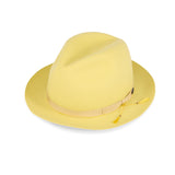 FELT HAT / RABBIT FRONT PINCH TASSEL / YELLOW