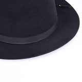 FELT HAT / RABBIT FRONT PINCH TASSEL / BLACK