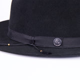 FELT HAT / RABBIT FRONT PINCH TASSEL / BLACK