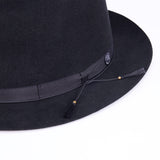 FELT HAT / RABBIT FRONT PINCH TASSEL / BLACK