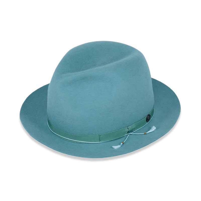 FELT HAT / RABBIT FRONT PINCH TASSEL / SKY BLUE