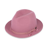 FELT HAT / RABBIT FRONT PINCH TASSEL / DARK PINK