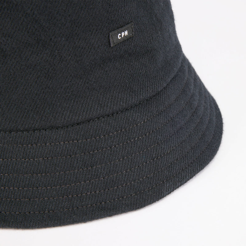 BAGGY HAT / ORGANIC FLANNEL / BLACK