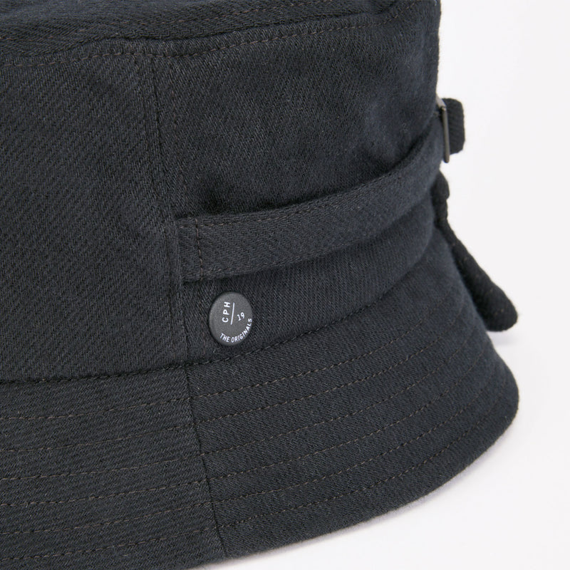 BAGGY HAT / ORGANIC FLANNEL / BLACK