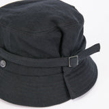 BAGGY HAT / ORGANIC FLANNEL / BLACK