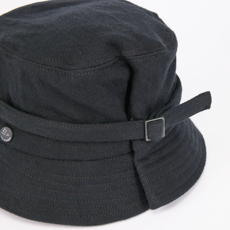 BAGGY HAT / ORGANIC FLANNEL / BLACK