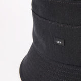 SWITCHED BUCKET HAT / LINEN & POLY / BLACK