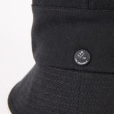 SWITCHED BUCKET HAT / LINEN & POLY / BLACK