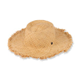 RAFFIA HAT / RAW EDGE BRIM / BEIGE