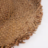 RAFFIA HAT / RAW EDGE BRIM / BROWN