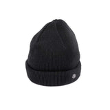 CUFF KNIT CAP / STRAW YARN / BLACK