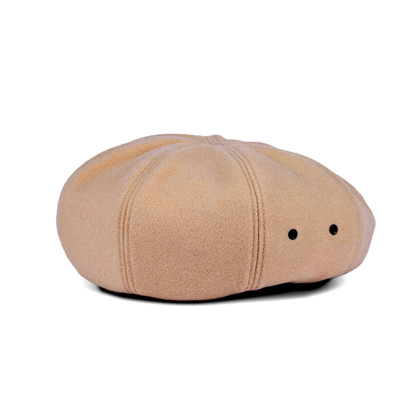 BERET / 8 PANEL WOOLLET / BEIGE