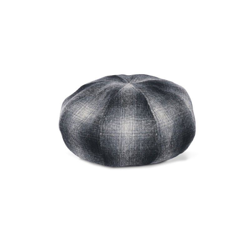 BERET / OMBRE CHECK / GRAY & BLACK