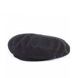 BERET / SOLID COTTON / BLACK