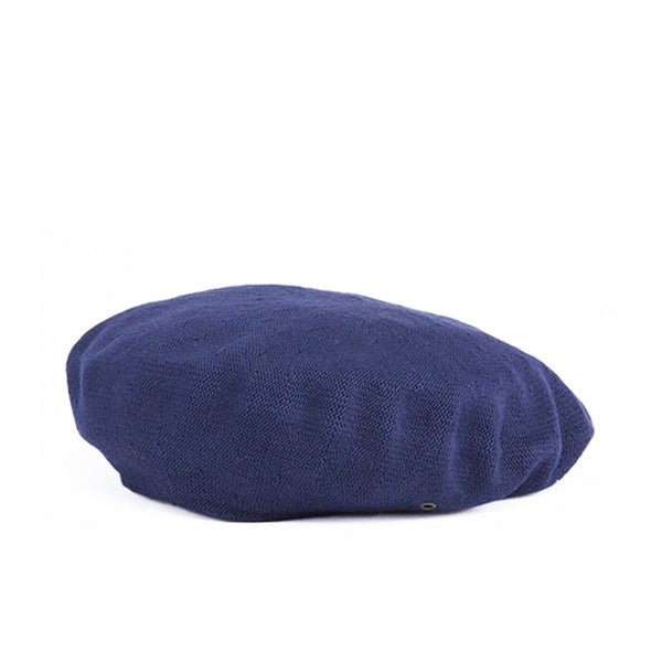 BERET / SOLID COTTON / NAVY