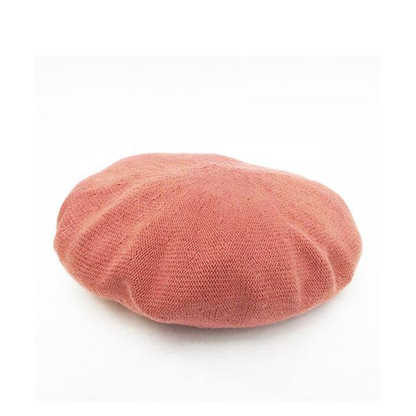 BERET / SOLID COTTON / BRICK