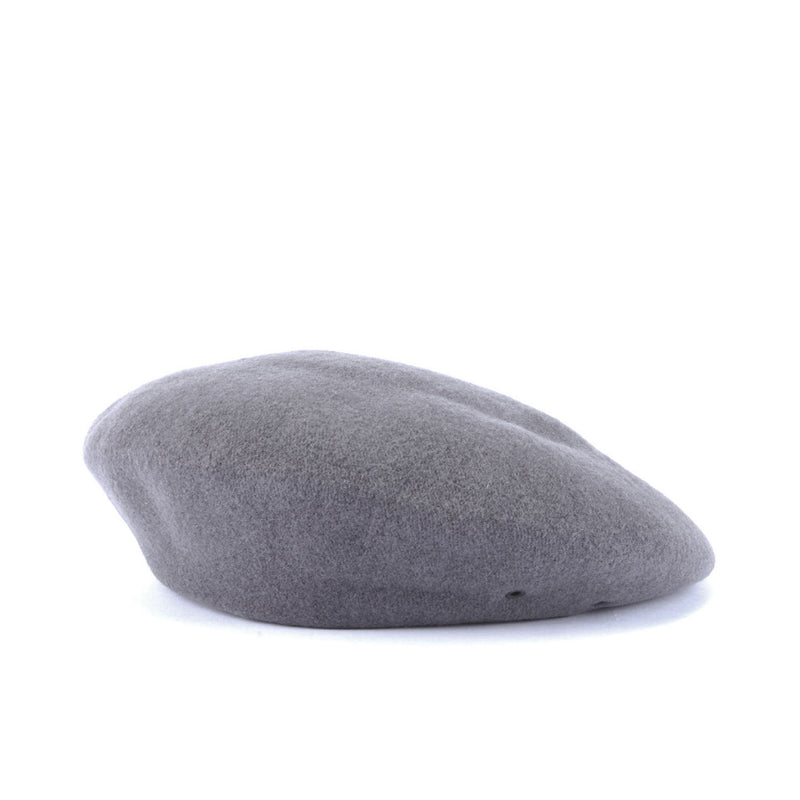 BERET / SOLID WOOL / GRAY