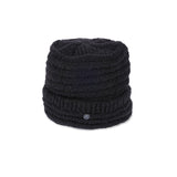 CUFF KNIT CAP / LOOP YARN / BLACK