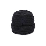 CUFF KNIT CAP / LOOP YARN / BLACK