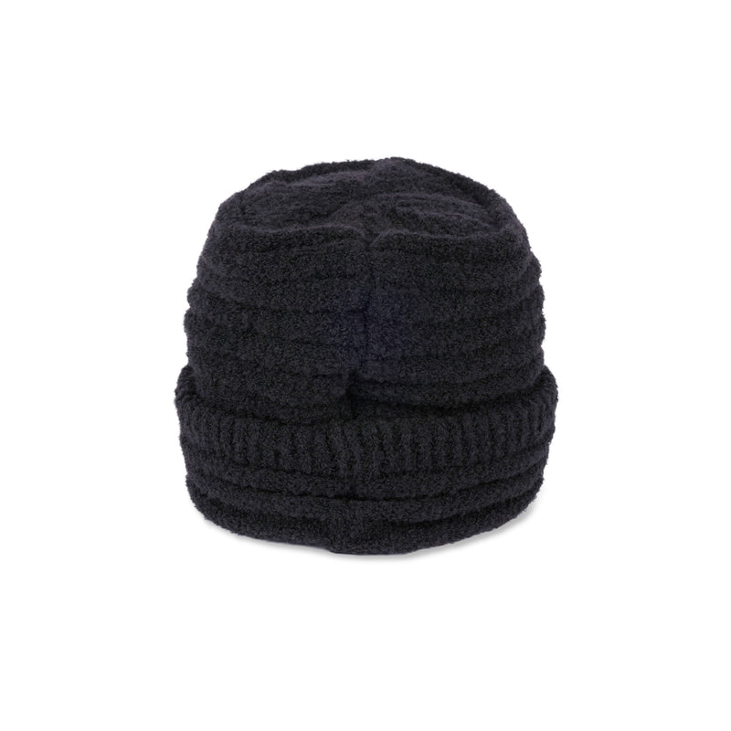 CUFF KNIT CAP / LOOP YARN / BLACK
