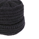 CUFF KNIT CAP / LOOP YARN / BLACK