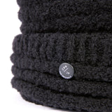 CUFF KNIT CAP / LOOP YARN / BLACK