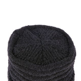 CUFF KNIT CAP / LOOP YARN / BLACK