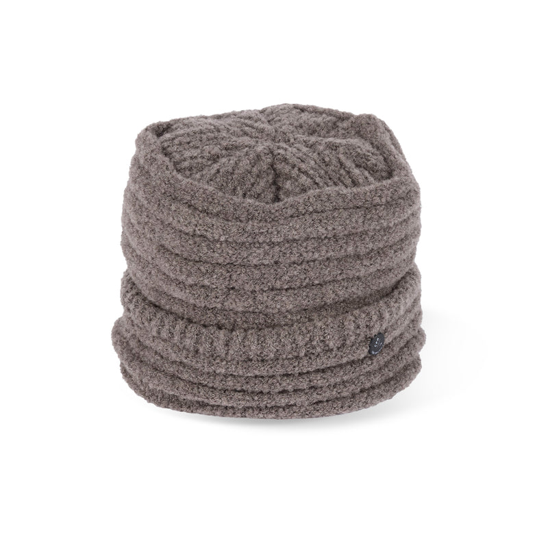 CUFF KNIT CAP / LOOP YARN / GRAY