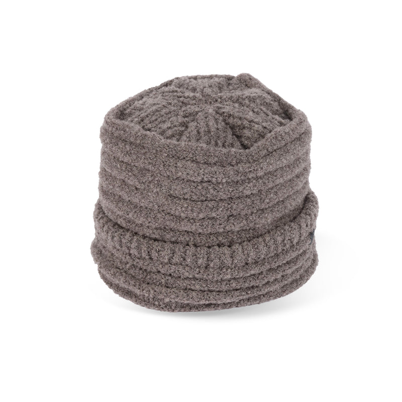 CUFF KNIT CAP / LOOP YARN / GRAY