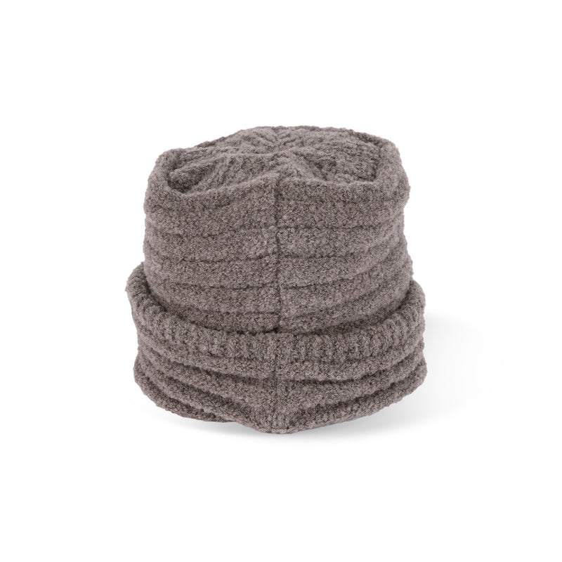 CUFF KNIT CAP / LOOP YARN / GRAY