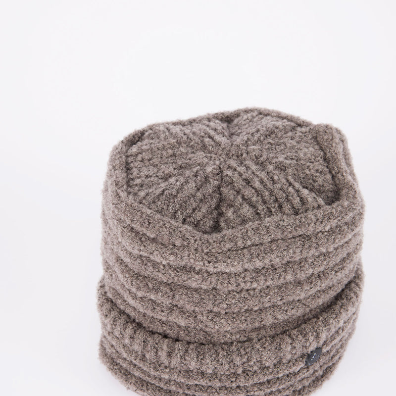 CUFF KNIT CAP / LOOP YARN / GRAY
