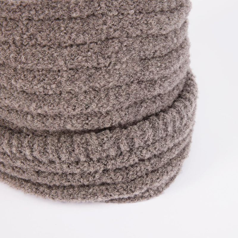 CUFF KNIT CAP / LOOP YARN / GRAY