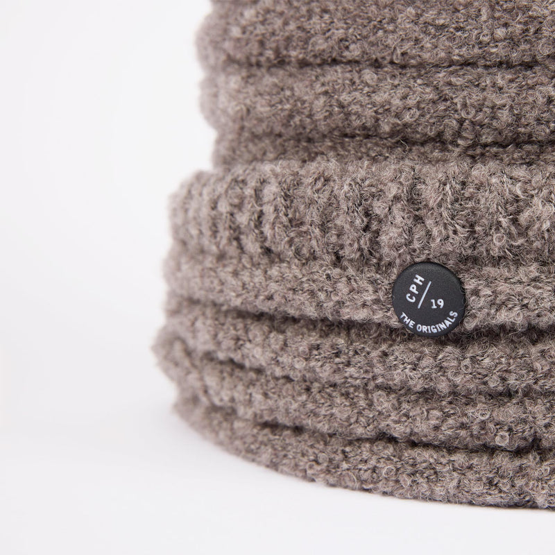 CUFF KNIT CAP / LOOP YARN / GRAY