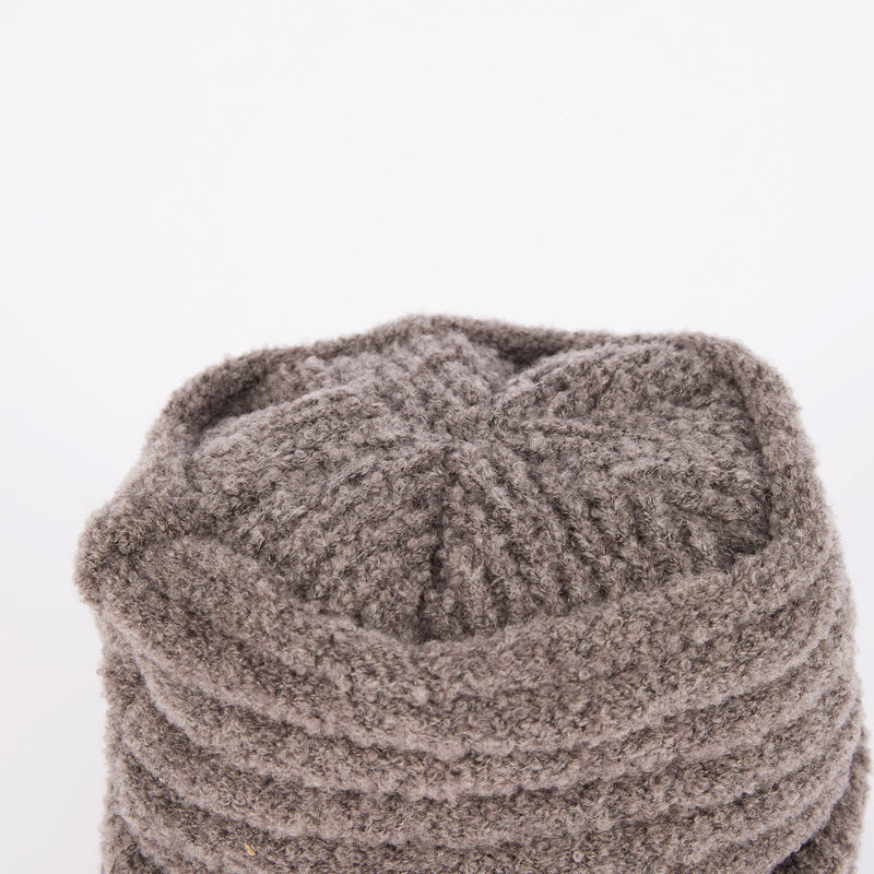 CUFF KNIT CAP / LOOP YARN / GRAY