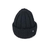 CUFF KNIT CAP / FAT WOOL / BLACK