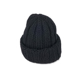CUFF KNIT CAP / FAT WOOL / BLACK