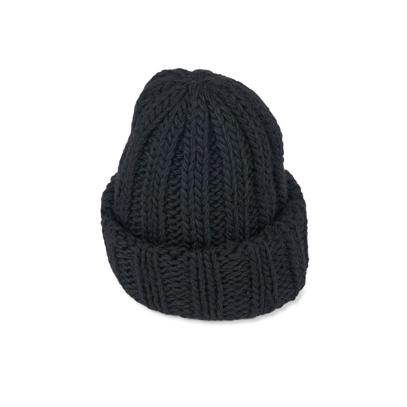 CUFF KNIT CAP / FAT WOOL / BLACK